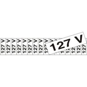 Placa 05X25Cm PVC Ades Etiq Volt 127V