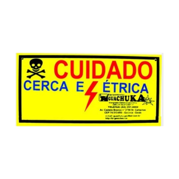 PLACA DE AVISO PARA CERCA ELÉTRICA GUACHUKA EM ALUMÍNIO RESISTENTE-cfde745e-b3a1-4a4f-a0a9-23599b91c0ed