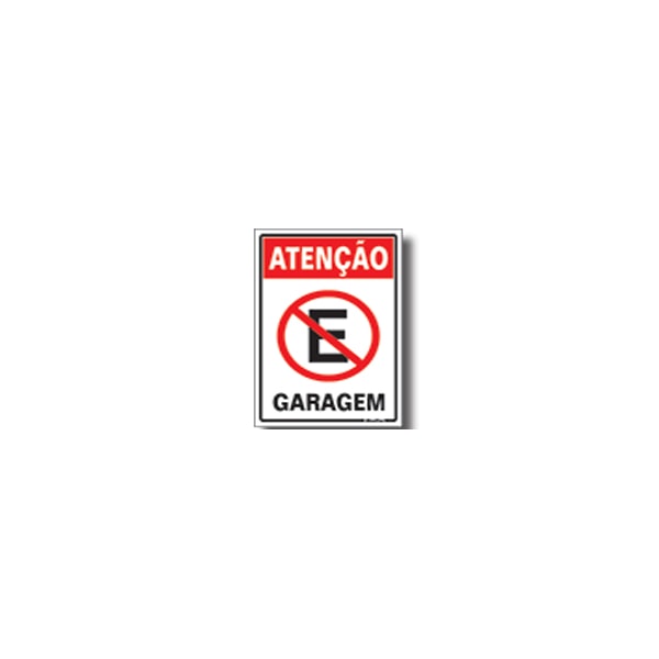 PLACA DE SINALIZAÇÃO ATENÇÃO GARAGEM SINALIZE 20X30CM PVC AUTO ADESIVA-b0eb7a3b-950c-47b1-b97c-bdbe19d0ea36