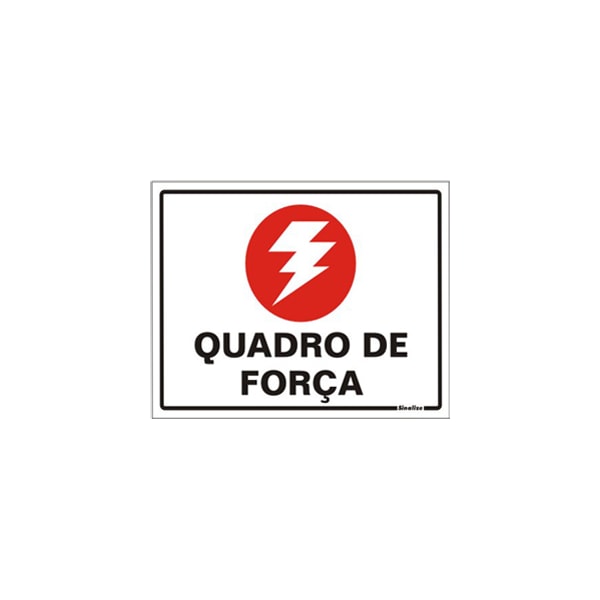 Placa De Sinalização Quadro De Força Sinalize 15X20Cm-2958fdbf-2b22-4c33-b4d8-9506e7909833