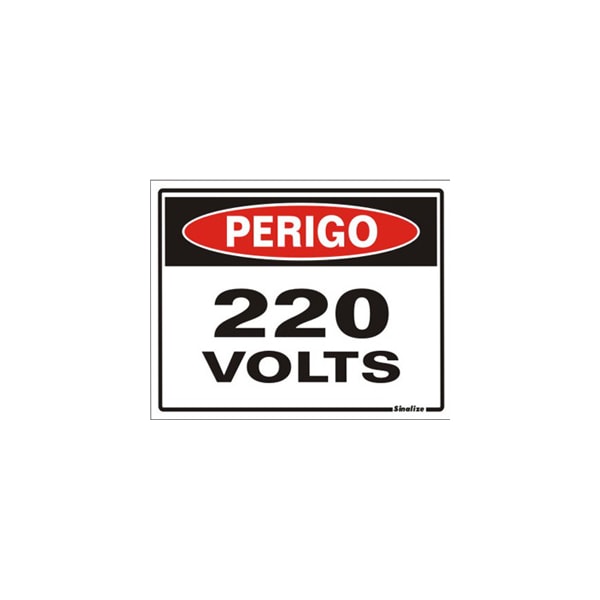 Placa De Sinalização Sinalize Perigo 220V 15X20Cm Em PVC Autoadesiva-b3514e5b-7867-499c-8d73-a1b7423d99ae