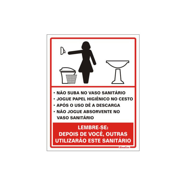 Placa De Sinalização Sinalize Sanitário Feminino 15X20Cm Auto Adesiva Em Poliestireno-99d35c11-260d-4a8b-9761-d595358aa4ba