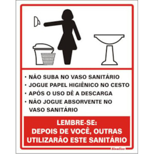 Placa De Sinalização Sinalize Sanitário Feminino 15X20Cm Auto Adesiva Em Poliestireno