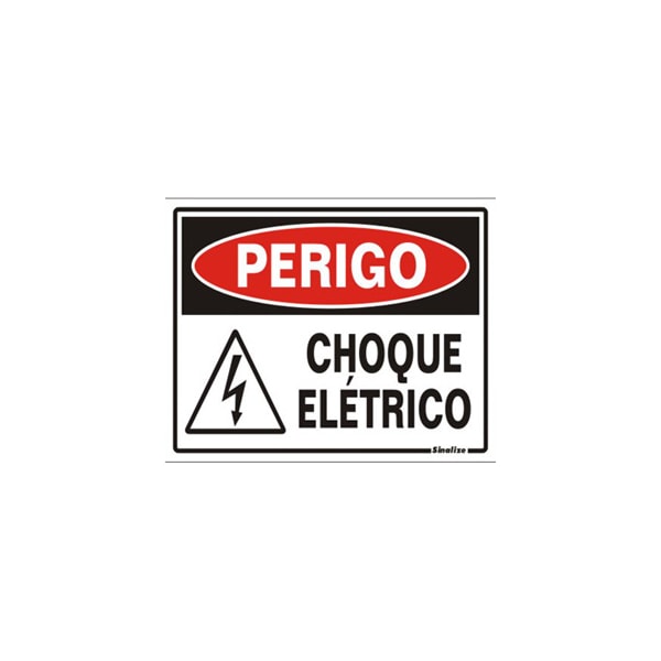 PLACA PERIGO CHOQUE ELÉTRICO SINALIZE 15X20CM PVC ADESIVA-551d7b9c-1f3a-4ca6-ba0b-60b266528e6b
