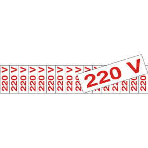 PLACA SINALIZAÇÃO ELÉTRICA SINALIZE VOLTAGEM 220V PVC AUTO ADESIVA 16 PEÇAS