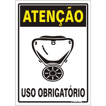 PLACA SINALIZAÇÃO PVC 20X30CM USO OBRIGATÓRIO MÁSCARA PROTEÇÃO