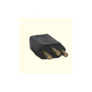 PLUGUE RETANGULAR MEC TRONIC 2P+T 10A 250V PADRÃO NBR 14136 CINZA