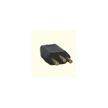 PLUGUE RETANGULAR MEC TRONIC 2P+T 10A 250V PADRÃO NBR 14136 CINZA