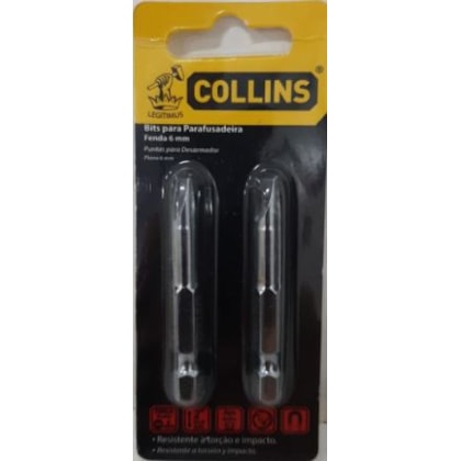 Ponta Power Bit Collins Fenda Nº 2 Ph2 6Mm Com Ponta Imantada 2 Unidades