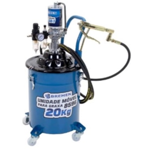 Propulsora Pneumática Para Graxa Bremen 20 Kg Com Carrinho Rateio 50:1