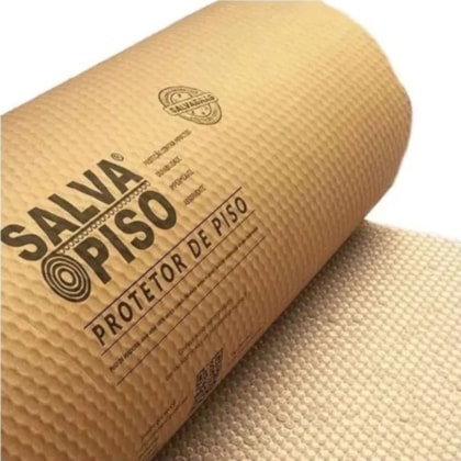 PROTETOR DE PISO SALVA PISO KRAFT 1X25M COM PLÁSTICO BOLHA PARA PORCELANATO E CERÂMICA