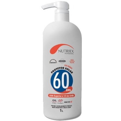 Protetor Solar 1L Fps60 Com Vitamina E Prevenção De Queimaduras Uva/Uvb