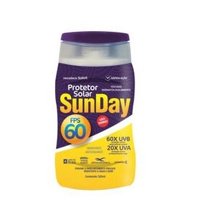 Protetor Solar Sunday Fps 60 Com Vitamina E E Aloe Vera 120Ml