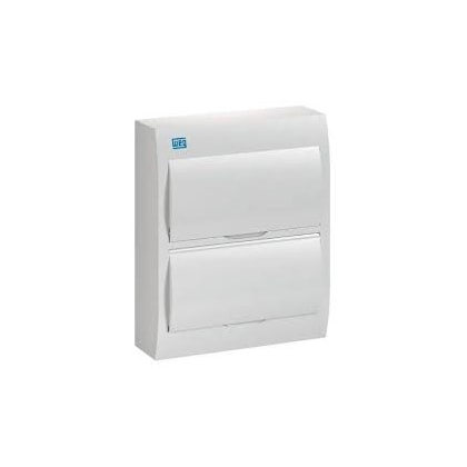 Quadro De Distribuição Weg Qdw02 Sobrepor 24 Disjuntores Sem Barramento Com Tampa Branca