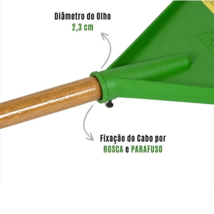 Rastelo Plástico 22 Dentes Trapp Verde Fj1011 Para Jardim