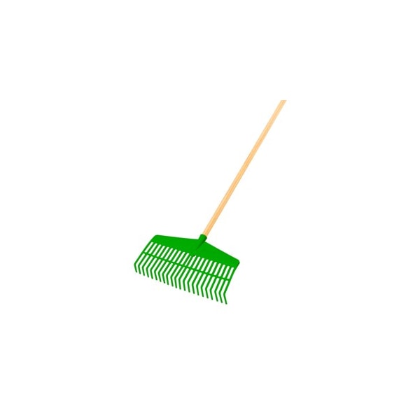 RASTELO TRAPP FJ1026 22 DENTES VERDE EM PLÁSTICO REFORÇADO COM CABO DE MADEIRA-70762118-a541-413c-a8c5-322bc36c2d72
