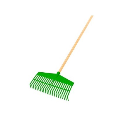 Rastelo Trapp Fj1026 22 Dentes Verde Em Plástico Reforçado Com Cabo De Madeira