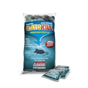 RATICIDA RATOKILL GIRASSOL 25G INSETIMAX CONTROLE DE RATOS E CAMUNDONGOS