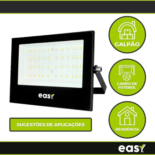 REFLETOR LED 100W AVANT/EASY BIVOLT 6500K EXTERNO RETANGULAR PRETO-ec19b8e0-febf-4a6f-8ae2-61cc002460b6