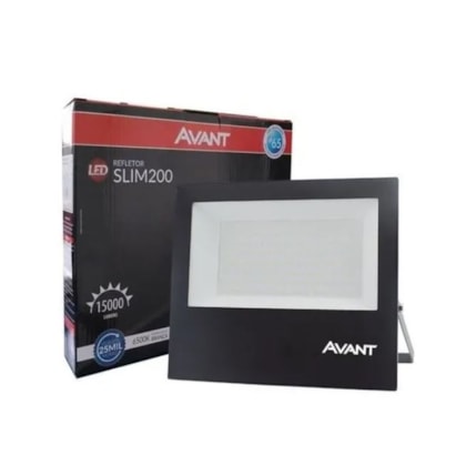 Refletor LED Avant 200W Bivolt 6500K Luz Branca De Sobrepor