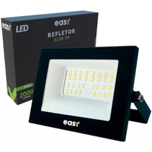 REFLETOR LED EASY 50W BIVOLT 6500K PRETO