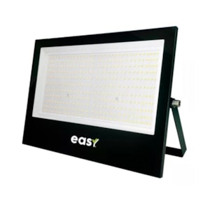 REFLETOR LED EASY SLIM 400W BIVOLT 6500K BRANCO FRIO RETANGULAR ALUMÍNIO PRETO 16000 LUMENS