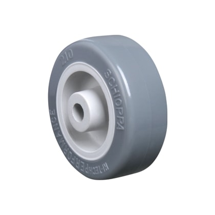 Roda De PVC Bp Schioppa R 210 Cinza 50 Mm Furo Passante 30 Kg