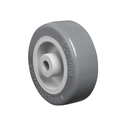 Roda Fixa Scioppa R 312 Bp Cinza 75 Mm Com Furo Passante E Capacidade De 60 Kg