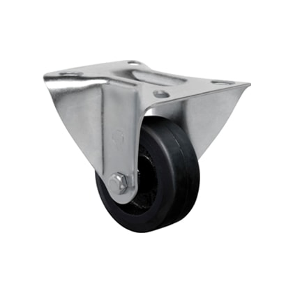 Rodízio Fixo Schioppa 125Mm Com Base 175Kg Em Borracha Moldada E Bucha De Nylon