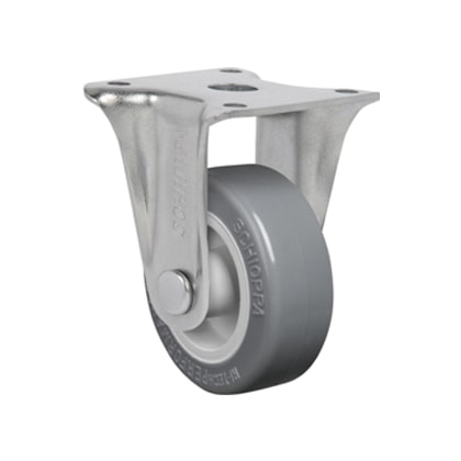 Rodízio Fixo Schioppa 125Mm Com Base Bp Cinza Capacidade 75Kg