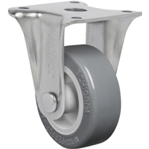 Rodízio Fixo Schioppa 125Mm Com Base Bp Cinza Capacidade 75Kg