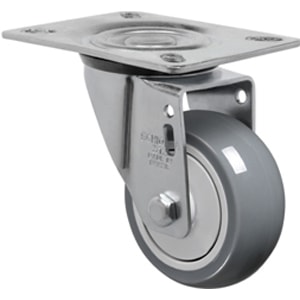 Rodízio Giratório 75Mm Com Base Bp Cinza 60Kg Schioppa