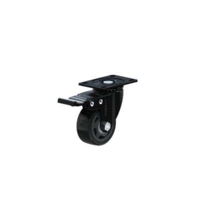Rodízio Giratório Schioppa 312 Gla Bpe G Onix 75 Mm Com Placa E Freio