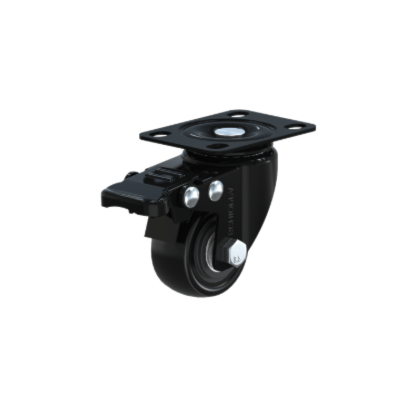 Rodízio Giratório Schioppa Gl 158 Bpe G Onix 40 Mm Com Placa E Freio