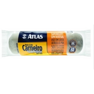 Rolo De Lã Mista Atlas 23Cm Para Tinta Acrílica, Látex Pva E Esmalte