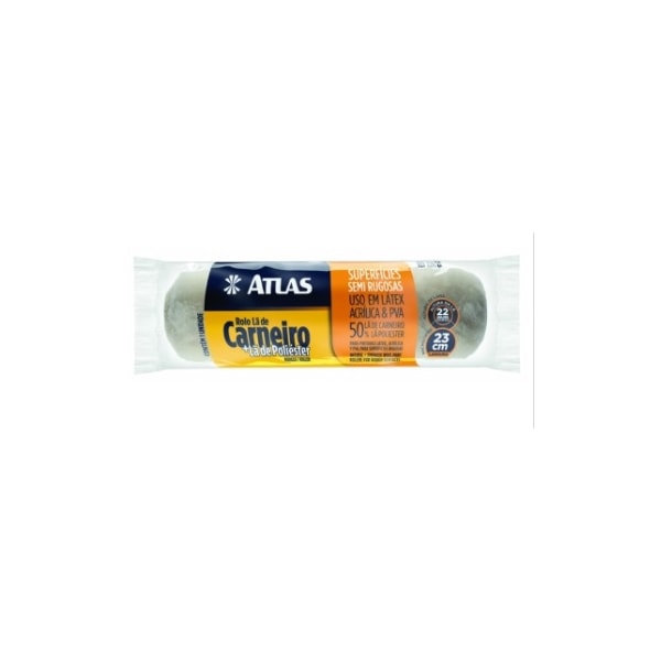 Rolo De Lã Mista Atlas 23Cm Para Tinta Acrílica, Látex Pva E Esmalte-a35e375b-e872-4100-bbb7-4217abf0c39e