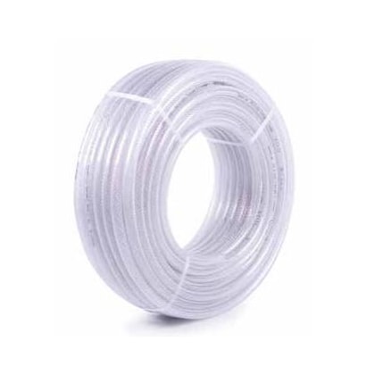Rolo De Mangueira 10M Transparente Trançada Mangueplast 1X3Mm Rolo PVC Reforçada