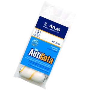 ROLO DE PINTURA ATLAS ANTI GOTA 9CM COM GARFO PARA ACABAMENTO FINO