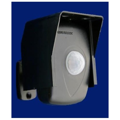 SENSOR DE PRESENÇA EXTERNO QUALITRONIX 180° BIVOLT COM FOTOCÉLULA E CAPOTA PROTETORA