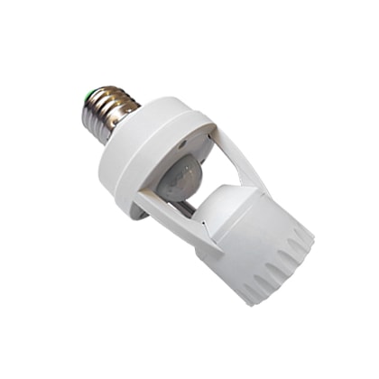 Sensor De Presença Qualitronix Com Fotocélula Bivolt Base E27 6 Funções