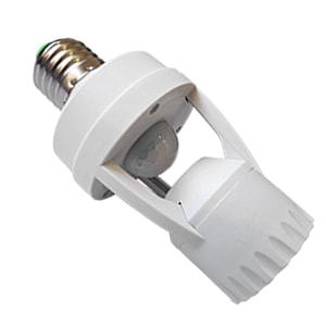 Sensor De Presença Qualitronix Com Fotocélula Bivolt Base E27 6 Funções