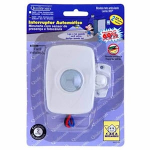 SENSOR DE PRESENÇA QUALITRONIX SOBREPOR 360° BIVOLT COM FOTOCÉLULA E ARTICULADOR