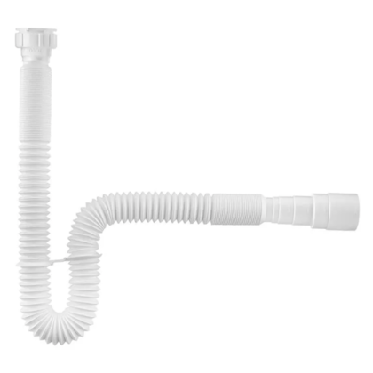 SIFÃO UNIVERSAL EXTENSÍVEL DOCOL 72CM BRANCO PARA PIA TANQUE E LAVATÓRIO