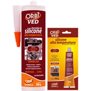 SILICONE ACÉTICO ALTA TEMPERATURA VERMELHO 50G ORBI QUÍMICA