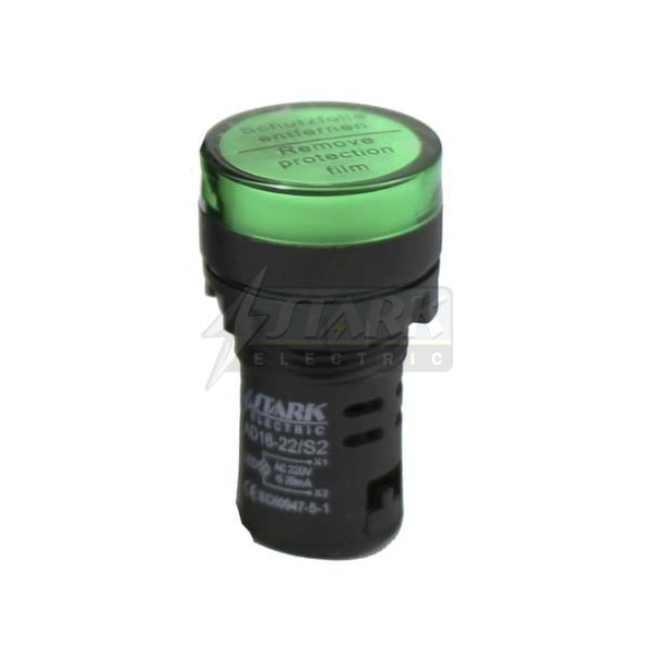 SINALEIRO LED STARK 22MM 24V VERDE PARA PAINEL ELÉTRICO-7dec2db0-5c67-4194-8616-59af6095863f