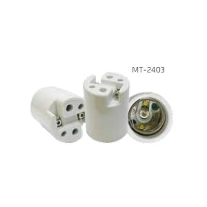 SOQUETE PORCELANA E40 DECORLUX RECEPTÁCULO RETO 16A 500V INDUSTRIAL E ILUMINAÇÃO PÚBLICA