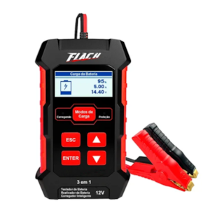 TESTADOR DE BATERIA FLACH TCF 2005 12V 5A COM CARREGADOR E REATIVADOR INTELIGENTE