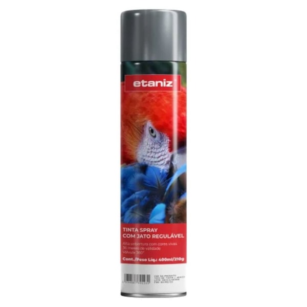 Tinta Spray Alta Temperatura Etaniz Alumínio 400Ml-18576f2b-3413-420a-92e8-764682447161