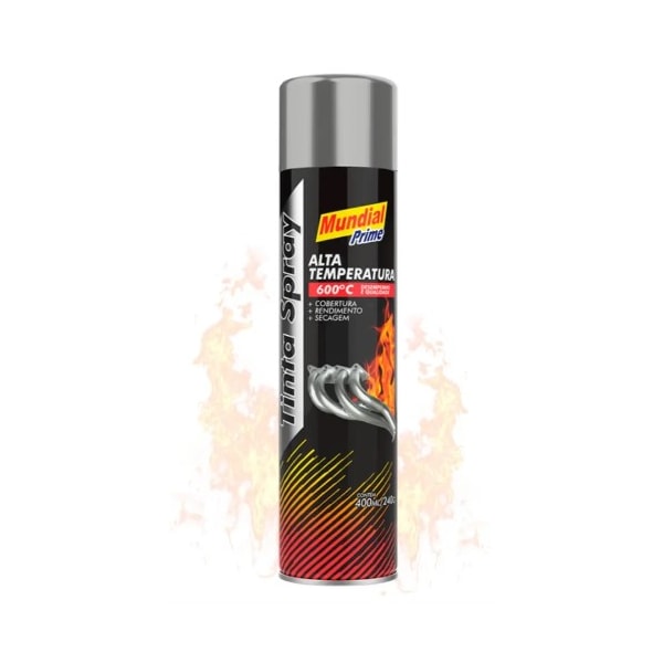 Tinta Spray Alta Temperatura Mundial Prime Alumínio 400Ml Até 600°C-b325805a-70e1-40dd-a6f6-f7dff4fba800