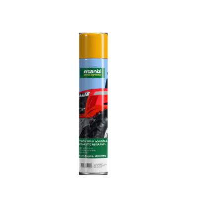 Tinta Spray Etaniz Amarelo New Holland 400 ML Alta Temperatura 600°C